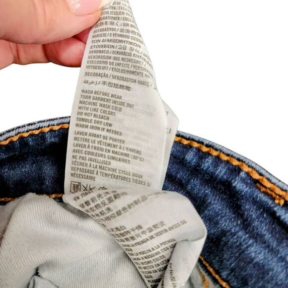 Hollister Distressed Ripped Lo Rise Skinny Stretch Blue Jeans - Picture 9 of 12